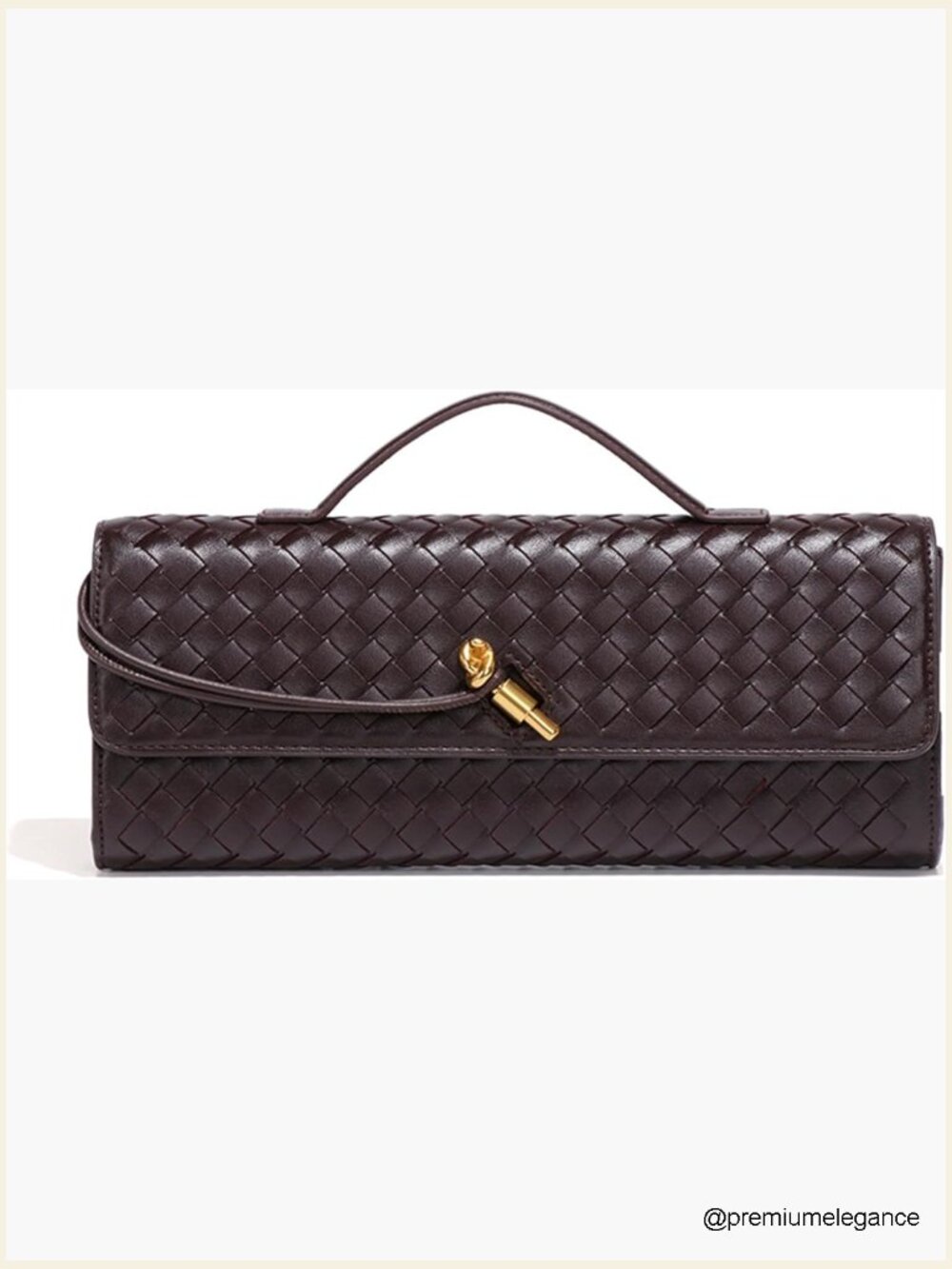 Evening Woven Crossbody Handbag Vegan Leather Shoulder Bag Clutch Purse